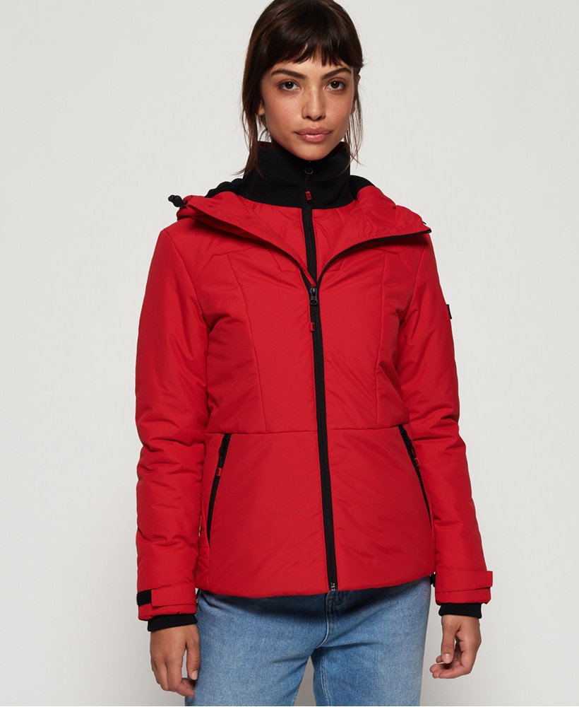 Womens - Padded Aeon Jacket in Drop Kick Red | Superdry