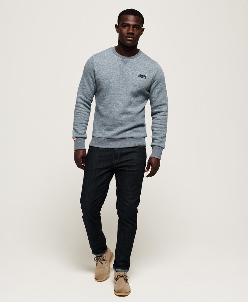 Mens - Orange Label Crew Sweatshirt in Blue | Superdry