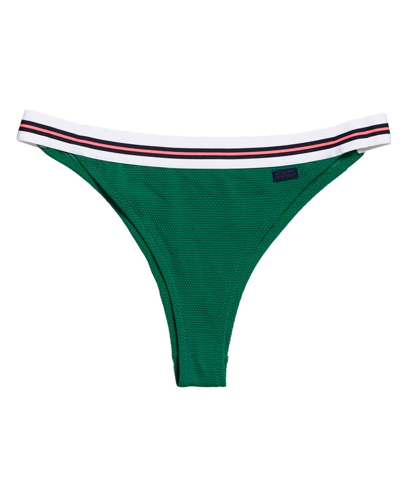 Womens 90s Retro Cheeky Bikini Bottom In Retro Green Superdry