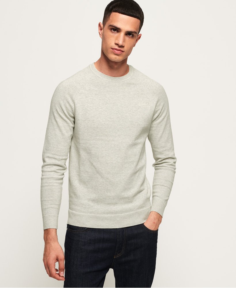 superdry orange label cotton crew jumper