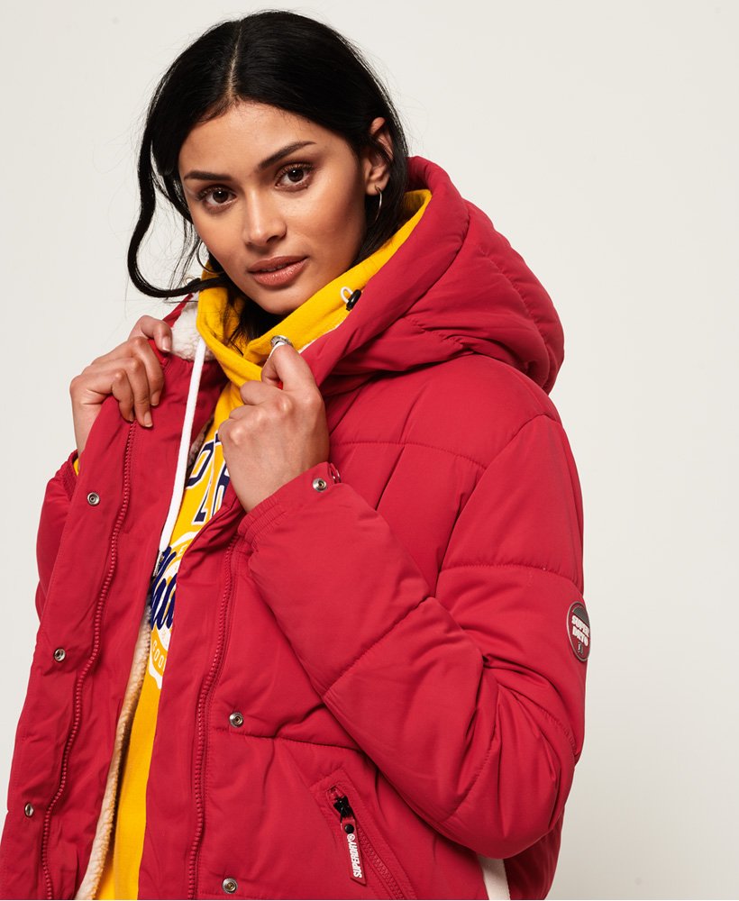 Womens - Sphere Padded Jacket in Nautical Red | Superdry