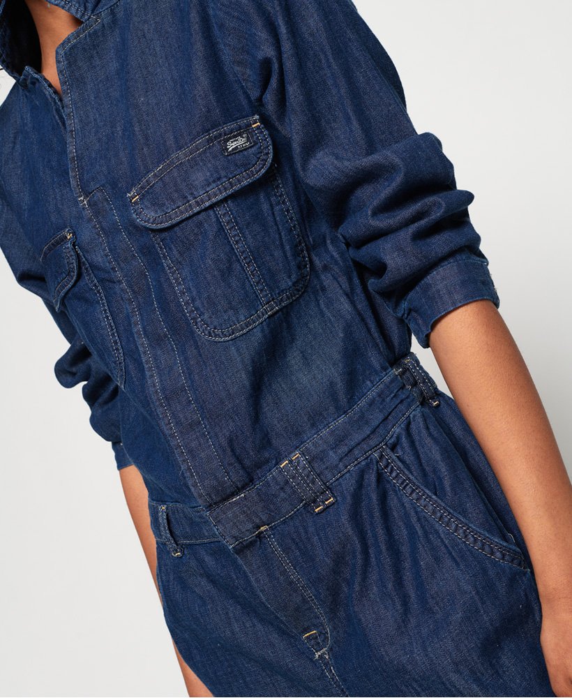 superdry denim jumpsuit