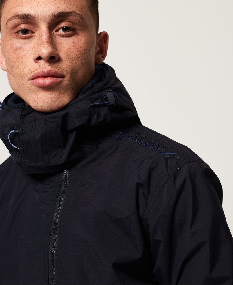 Mens Pop Zip Hooded Arctic SD Windcheater Jacket In French Navy eclipse Navy Marl Superdry