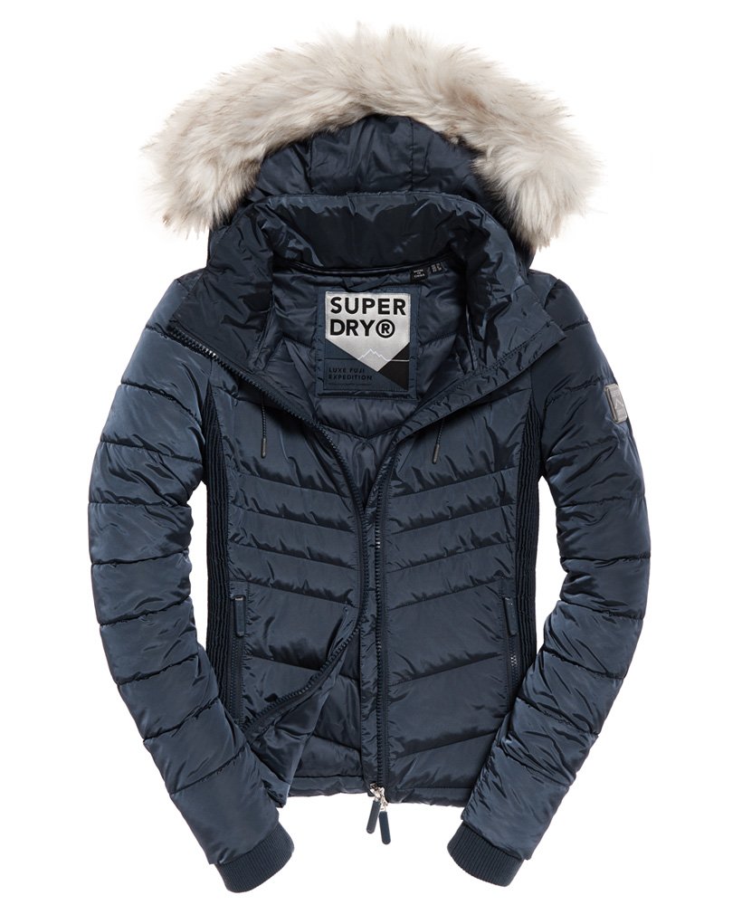Womens - Luxe Fuji Jacket in Baltic Blue | Superdry UK