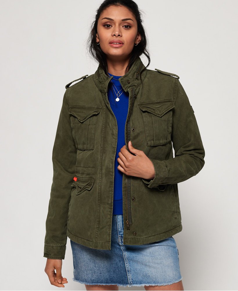 NSF Womens Cotton Long Sleeve Lightweight Military Jacket Army Green S -  Shop Linda's Stuff
