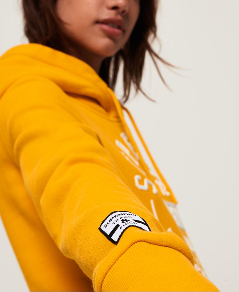 yellow superdry hoodie womens