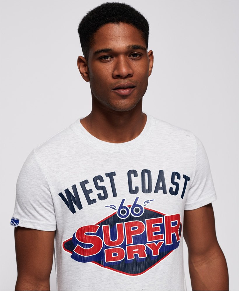 Mens Reworked Classic Cali T Shirt in Ice Marl | Superdry Mens Reworked Classic Cali T Shirt in Ice Marl | Superdry