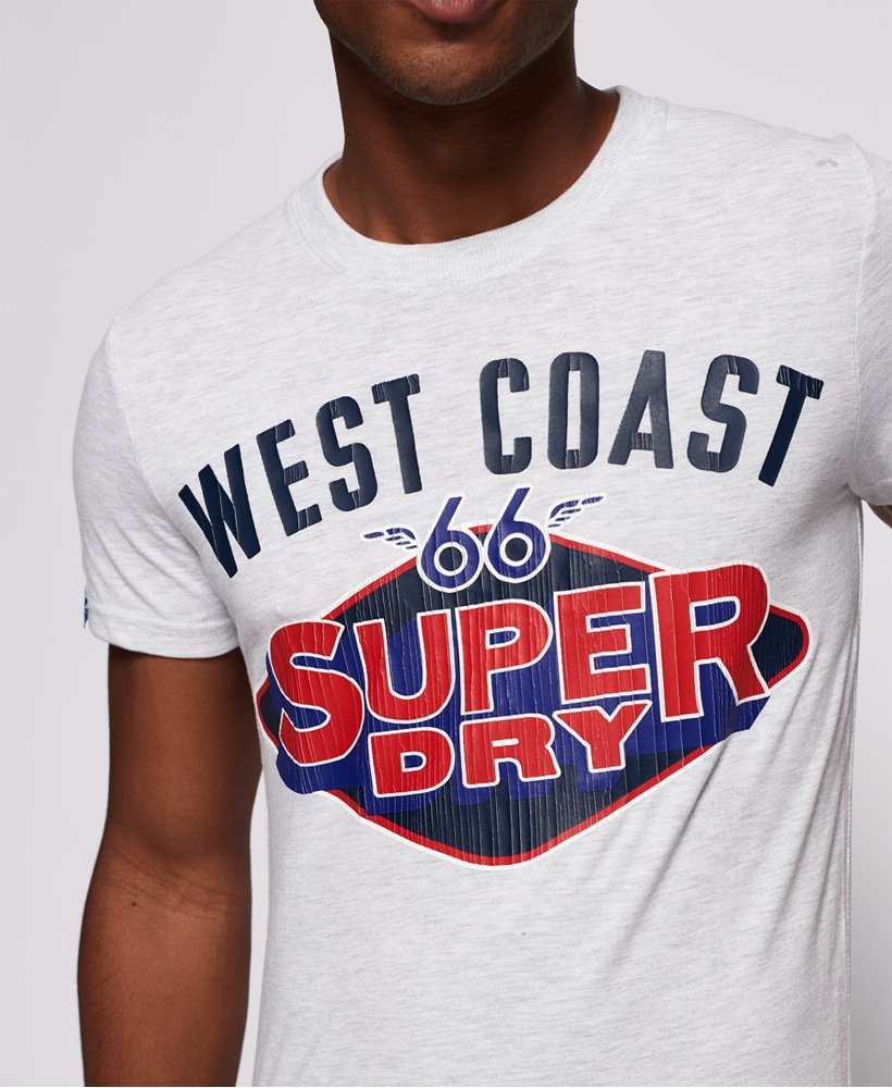 Mens Reworked Classic Cali T Shirt in Ice Marl | Superdry Mens Reworked Classic Cali T Shirt in Ice Marl | Superdry