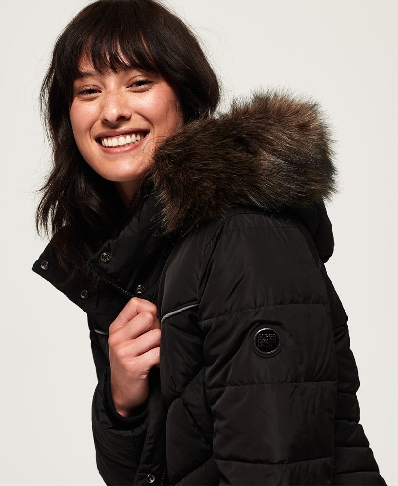 Womens - Glacier Parka Jacket in Black | Superdry UK