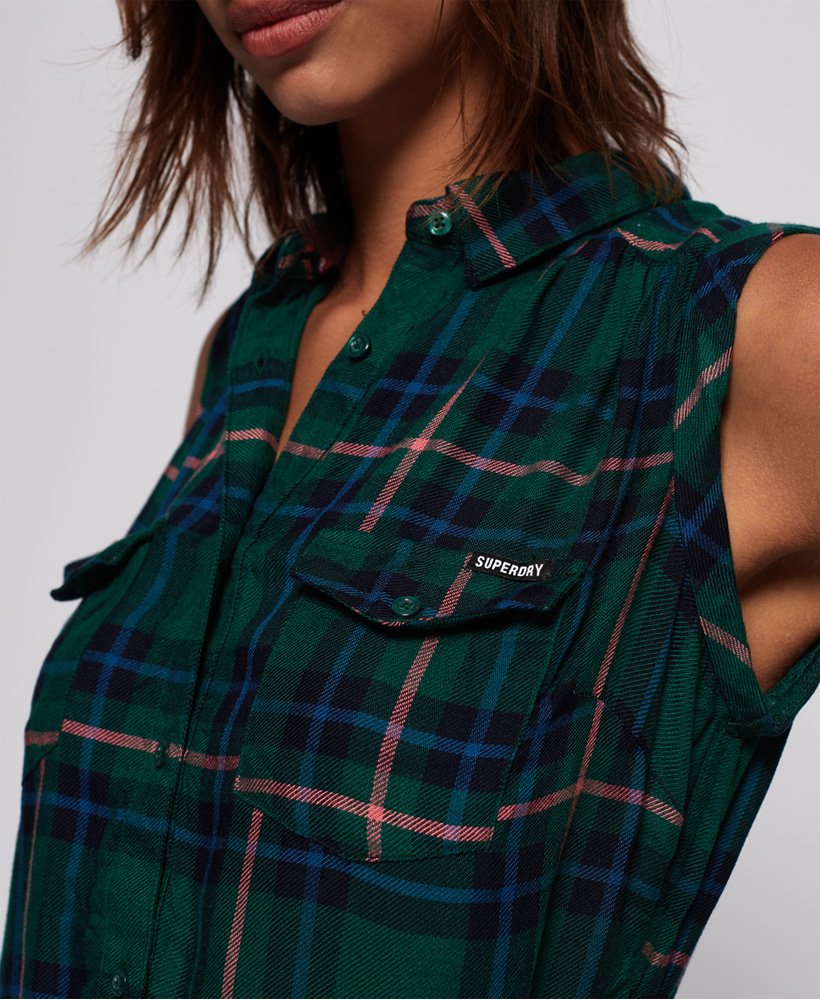 Superdry Mouwloze Boyfriend Blouse Blouses Voor Dames