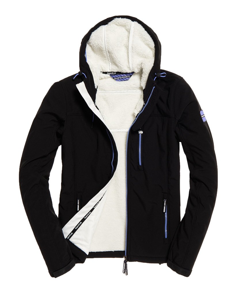 Womens - Winter Hooded SD-Windtrekker Jacket in Black | Superdry