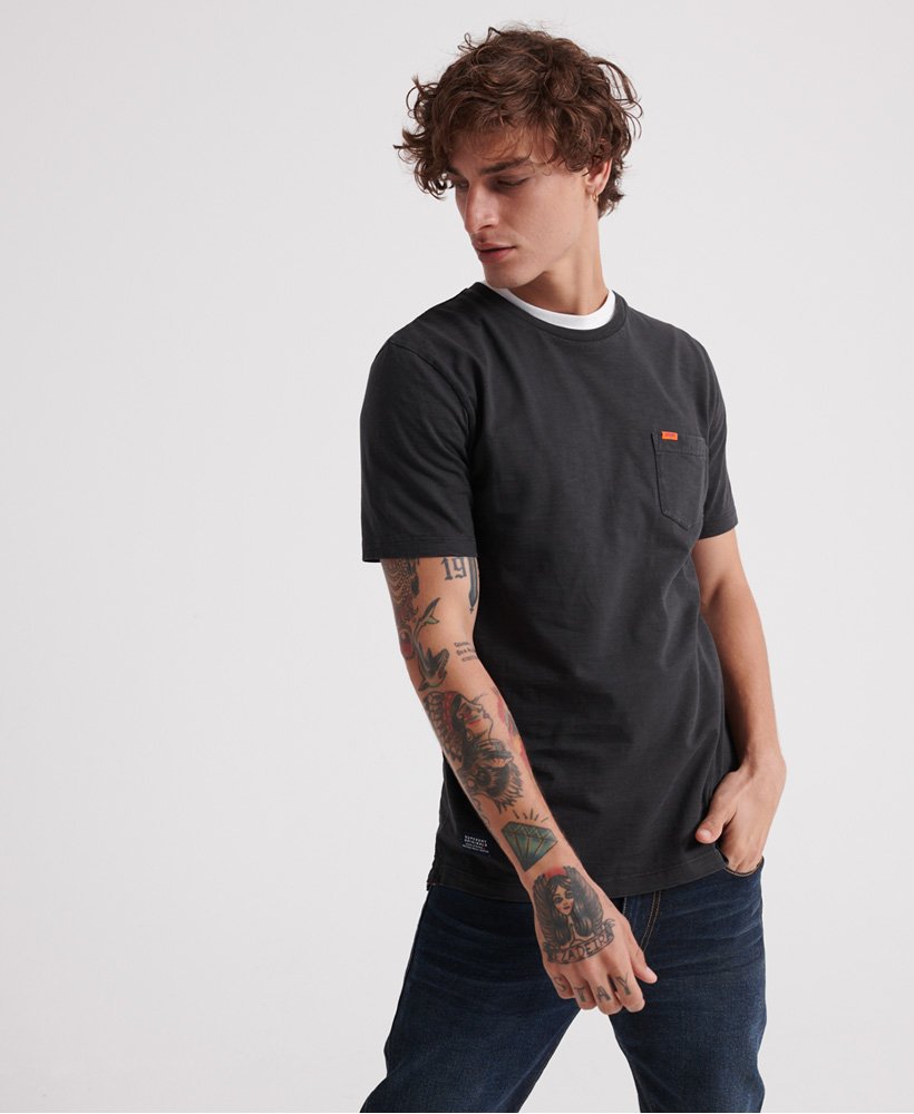 Mens - Dry Originals Pocket T-Shirt in Black | Superdry
