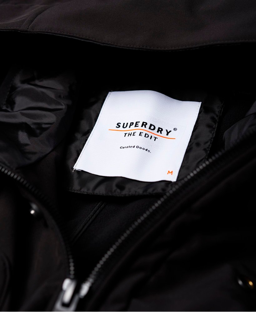 Men's - Edit Commuter Parka Coat in Jet Black | Superdry UK