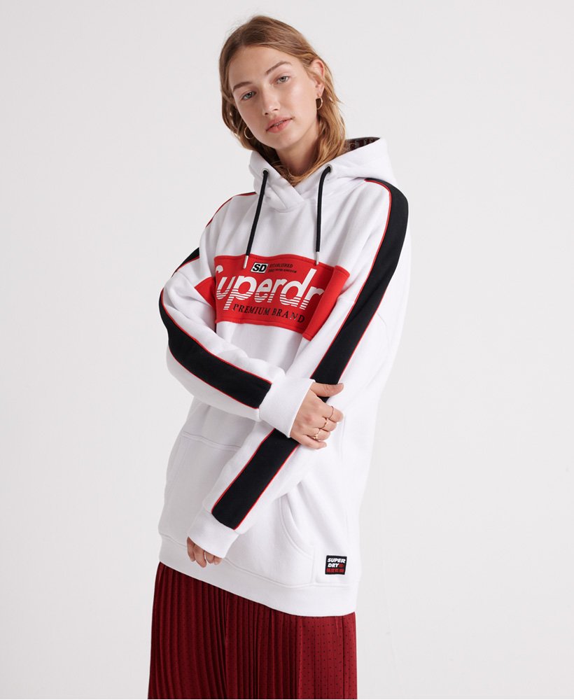 Womens - Kayla Colour Block Hoodie in White | Superdry