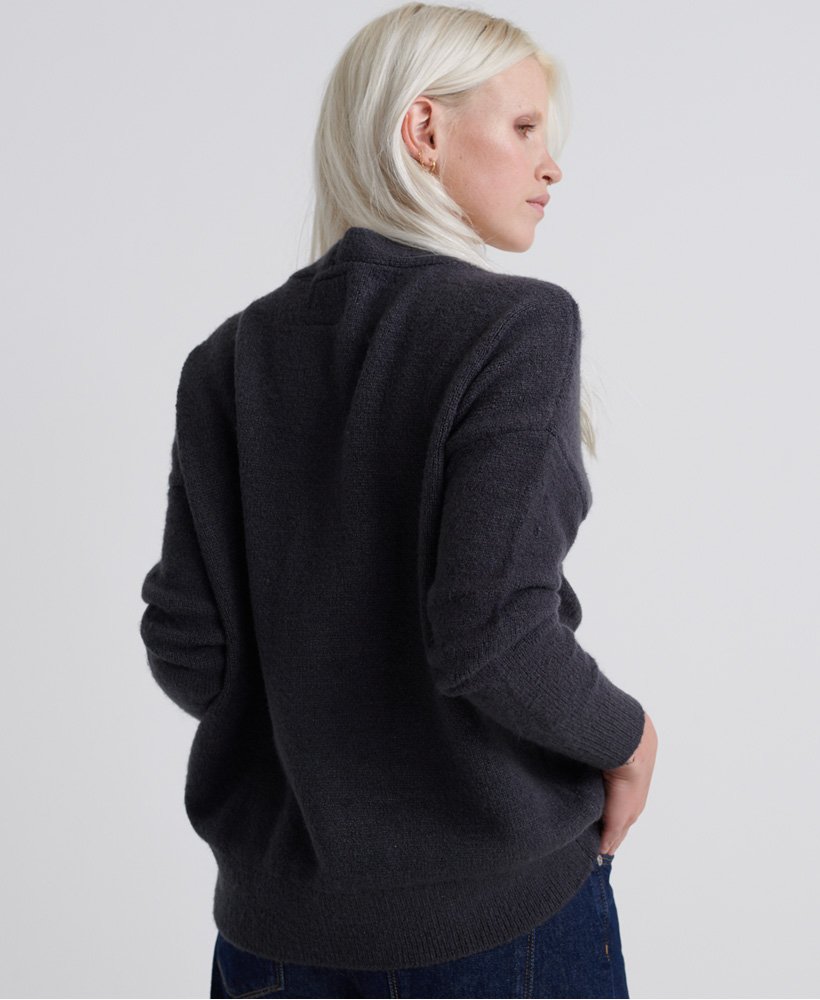 Bonnet classic knitted noir femme - Superdry