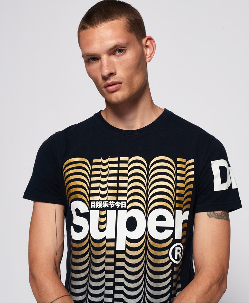 Mens - Super Blend Colours T-Shirt in Navy | Superdry UK