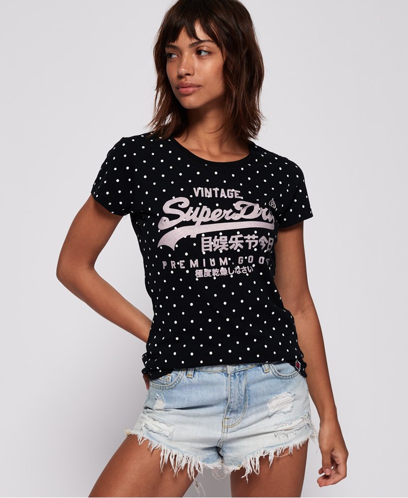Moral education copy apologize Superdry Vintage Logo All Over Print T-Shirt - Women's Womens T-shirts