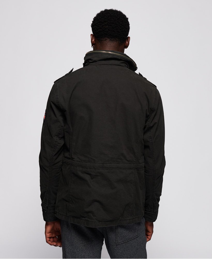 Men's - Classic Rookie Military Jacket in Bitter Black | Superdry UK