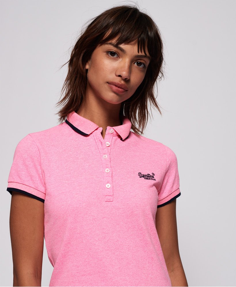 Women\'s Pacific Polo Shirt US Fluro in Superdry | Pink