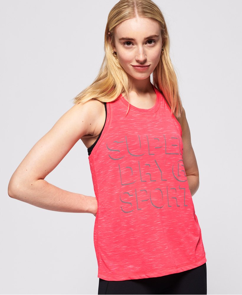 Womens Core Loose Vest Top In Fusion Pink Superdry