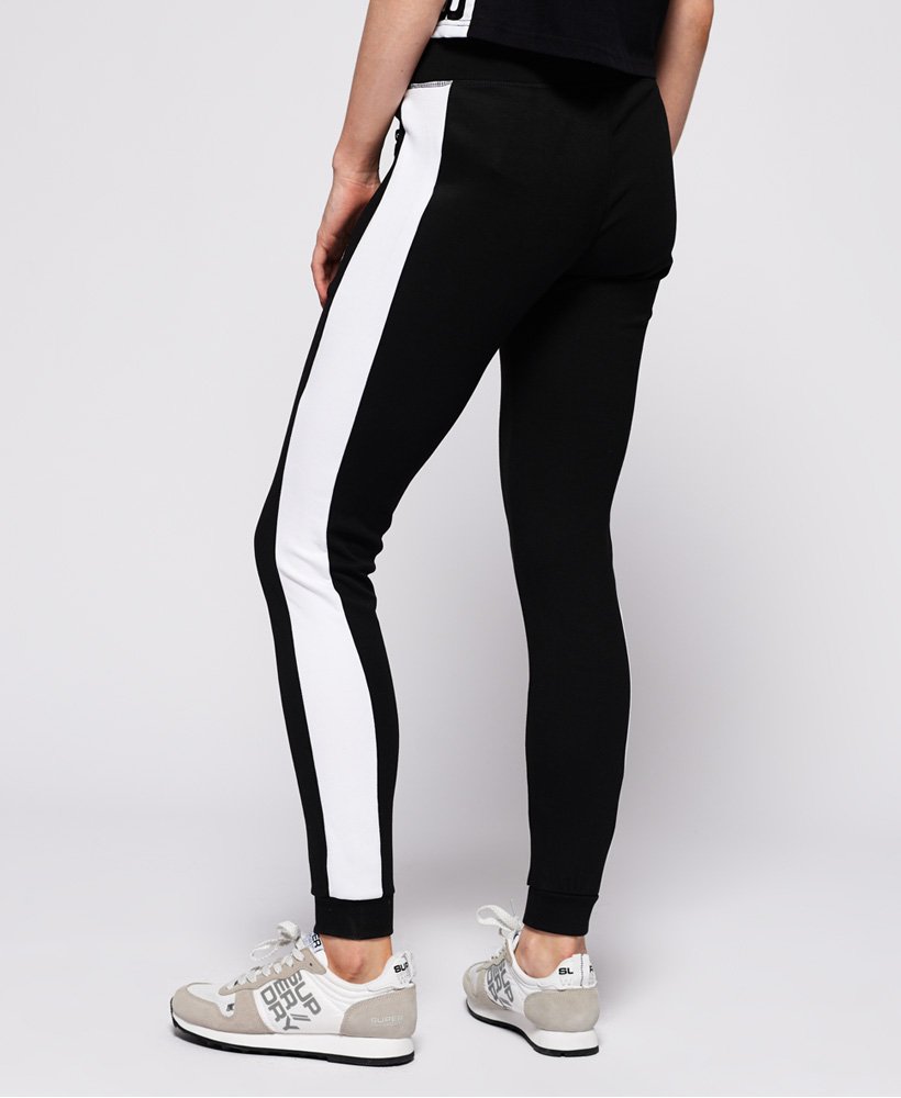 Womens - SD Sport Gym Tech Luxe Joggers in Black/white | Superdry UK