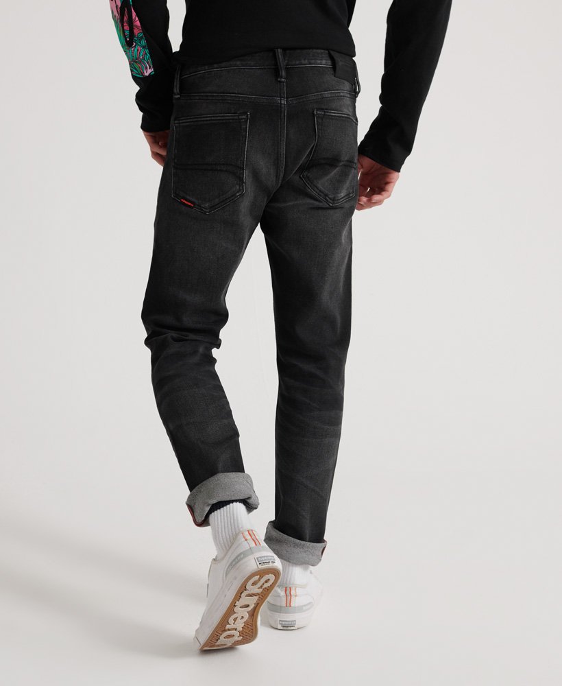 Mens - Tyler Slim Flex Jeans in Keating Washed Black | Superdry