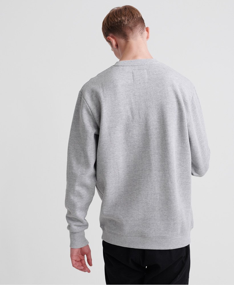 Mens - New House Rules Applique Crew Sweatshirt in Grey | Superdry