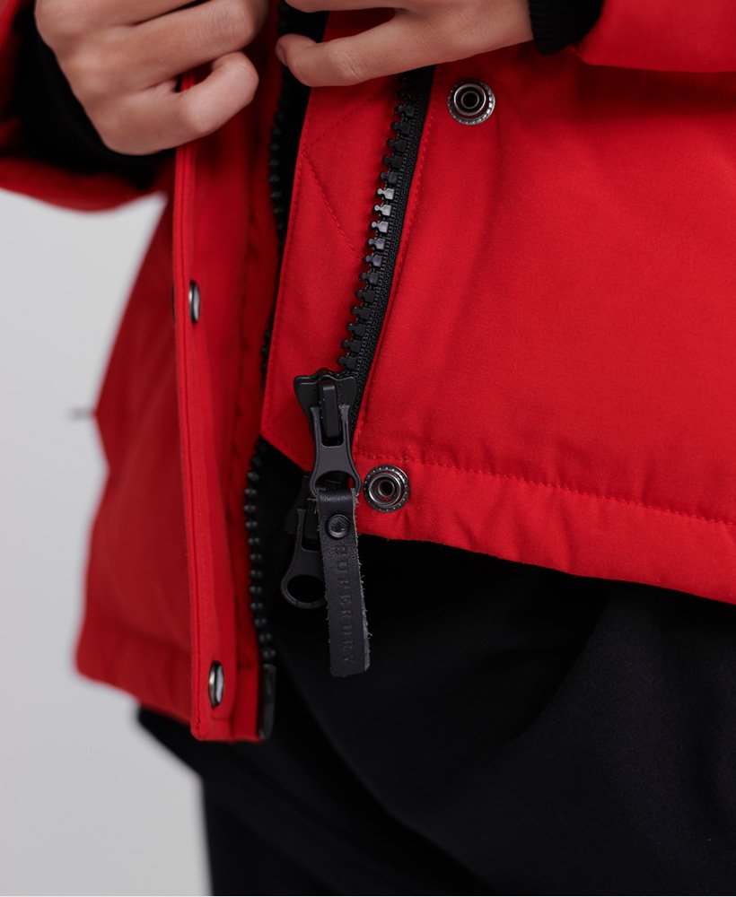 Womens - Premium Down Rescue Jacket in Rebel Red | Superdry