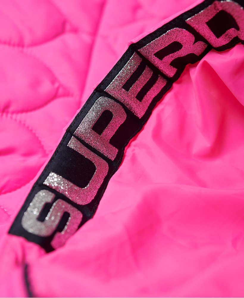 Women\'s SD Storm Quilted Hybrid Jacket in Fluro Pink | Superdry CA-EN