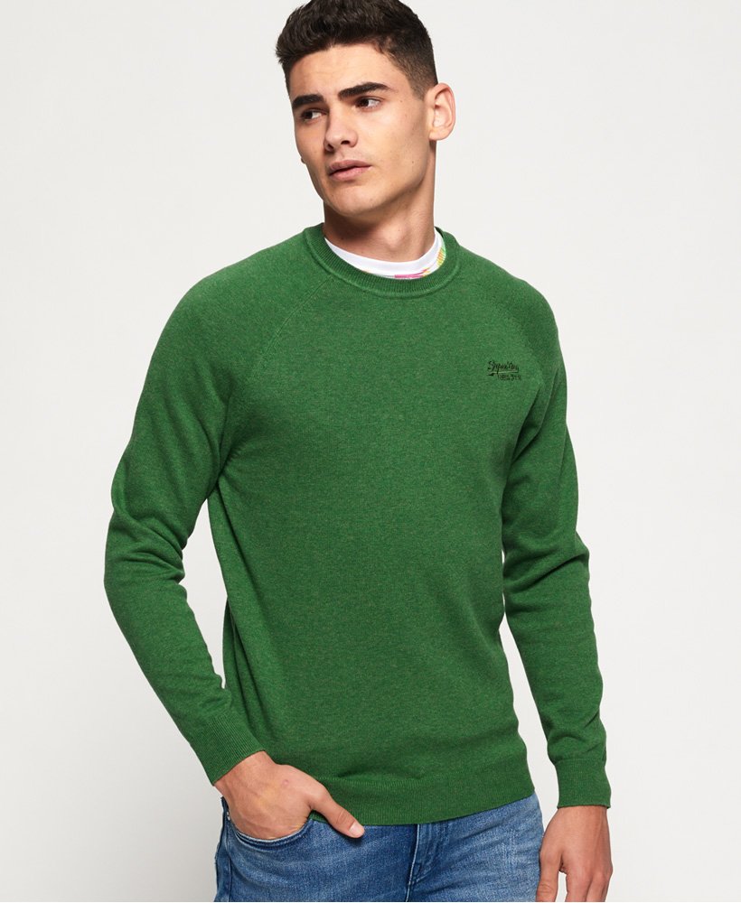 Superdry Mens Orange Label Cotton Crew Sweater 