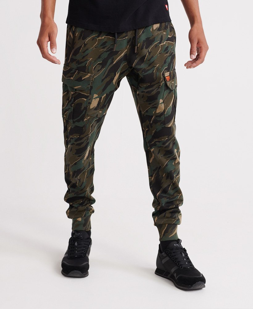 Mens - Rookie Cargo Jogger in Green Camo | Superdry
