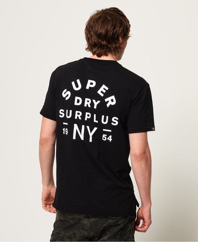 Washed Black BNWT Superdry NEW Men's Surplus Goods Box Fit Tee 