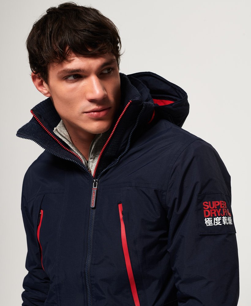 Mens - Hooded Polar SD-Windattacker Jacket in Core Navy/carmine Red ...