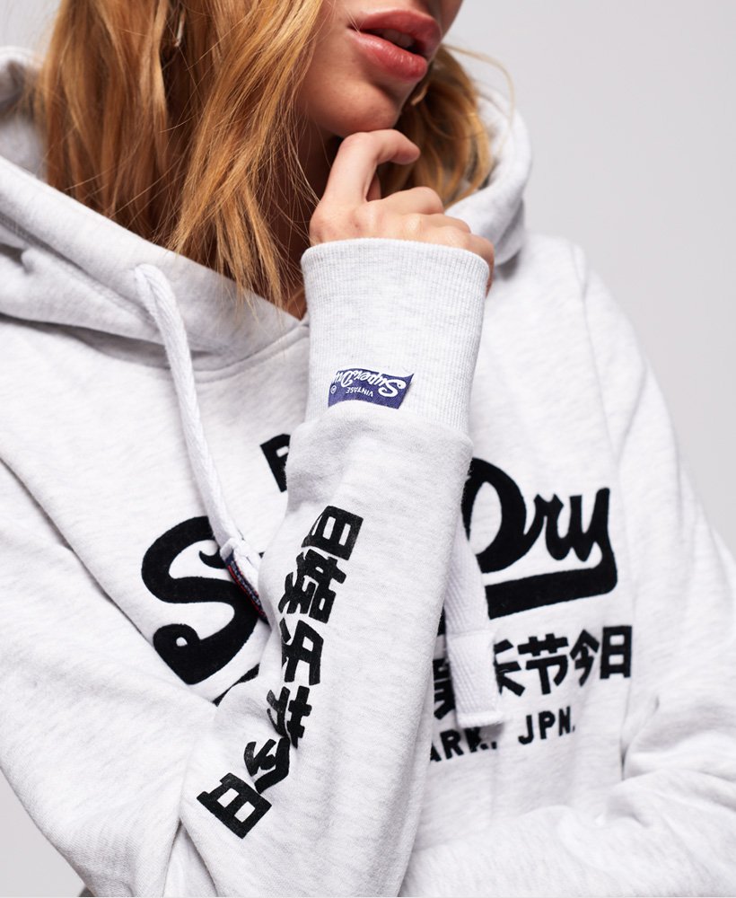 Superdry VINTAGE LOGO EMBOSS - Sudadera mujer light stone snowy - Private  Sport Shop