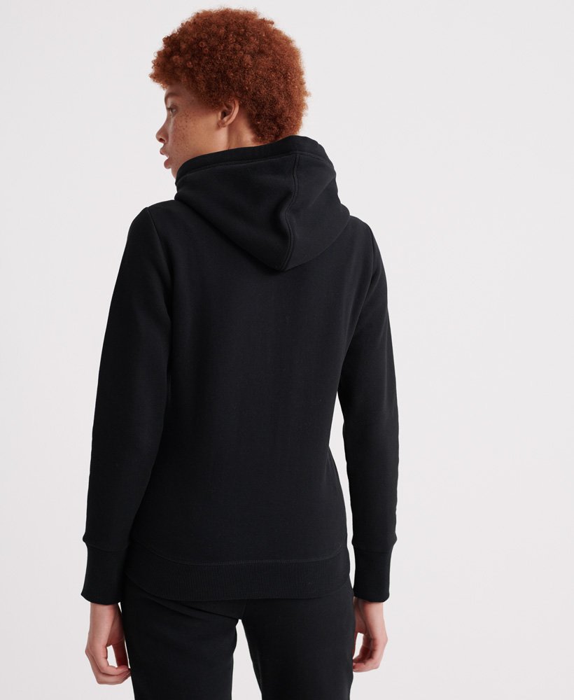 Ladies black shop superdry hoodie