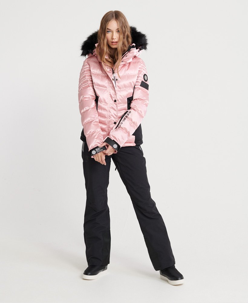 Womens - Luxe Snow Puffer Jacket in Pink | Superdry