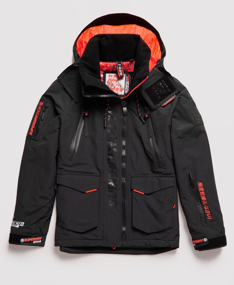 Black/Blue* Size L Superdry Ultimate Snow Rescue Rrp £280 2 in 1 Jacket * 