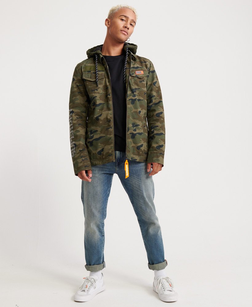 Superdry Icon Military Storm Hooded Shirt - Men's Shirts