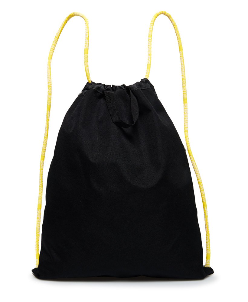 Mens - Super Fitness Drawstring Bag in Grey Marl/yellow | Superdry