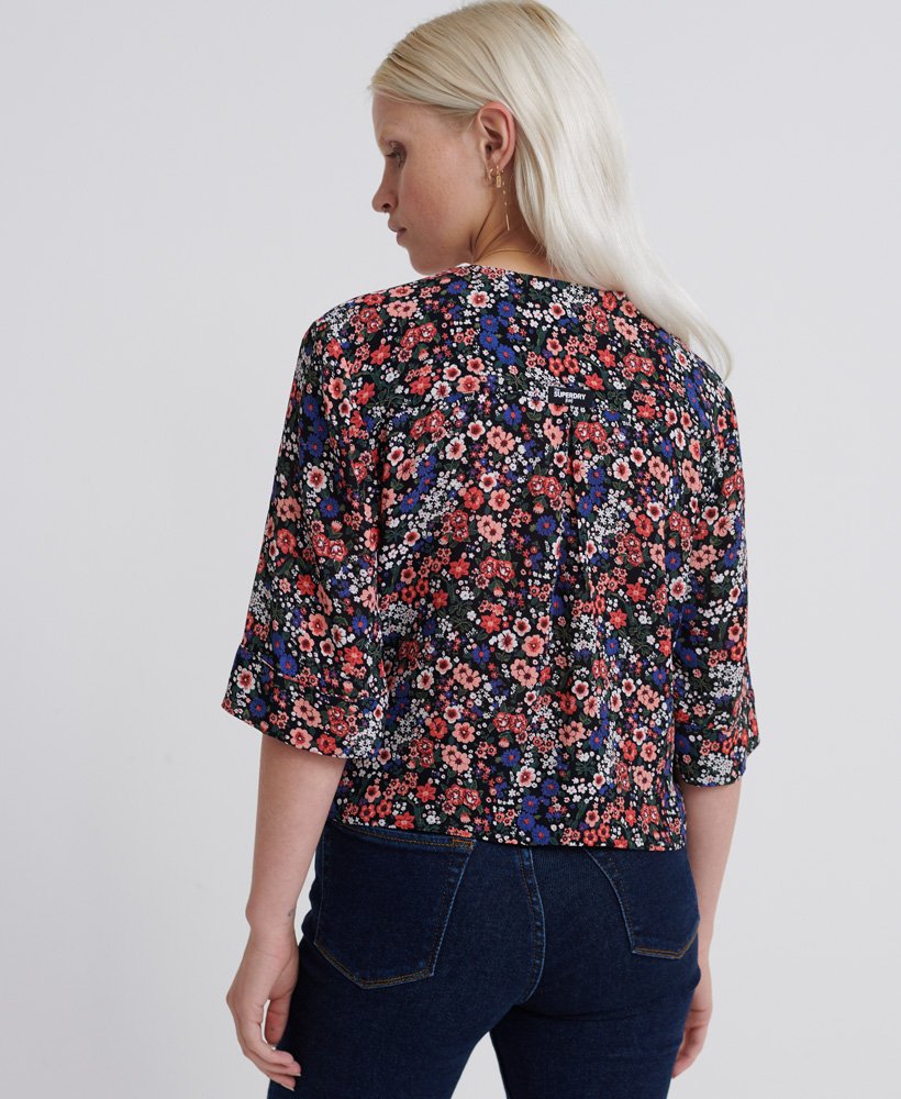 Womens - Pippa Button Blouse in Janie Floral Print | Superdry