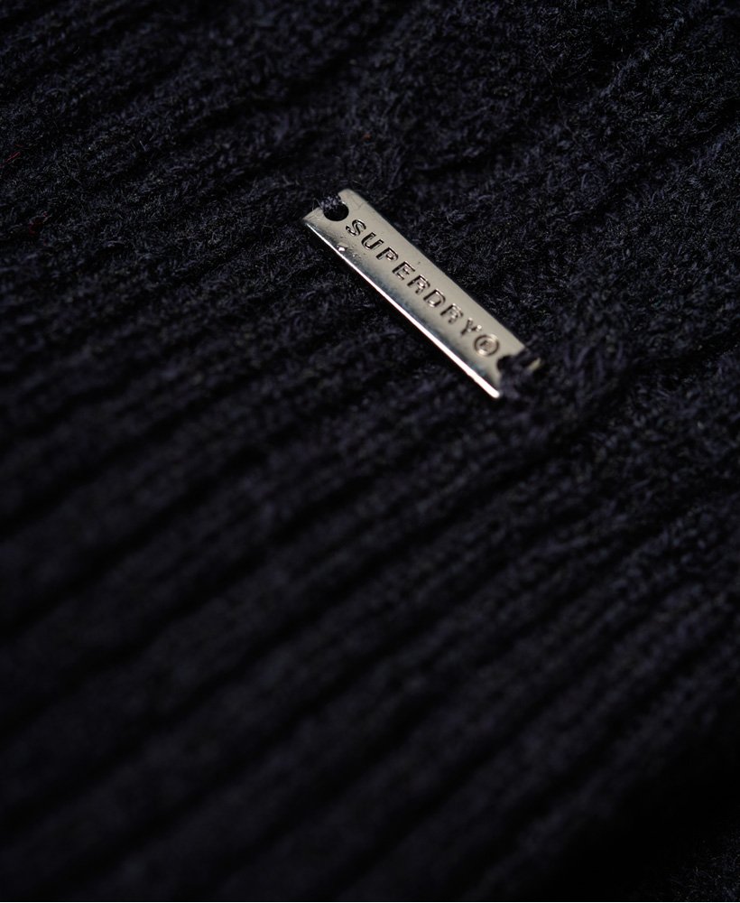Womens - Croyde Cable Knit Jumper in Rinse Navy | Superdry UK