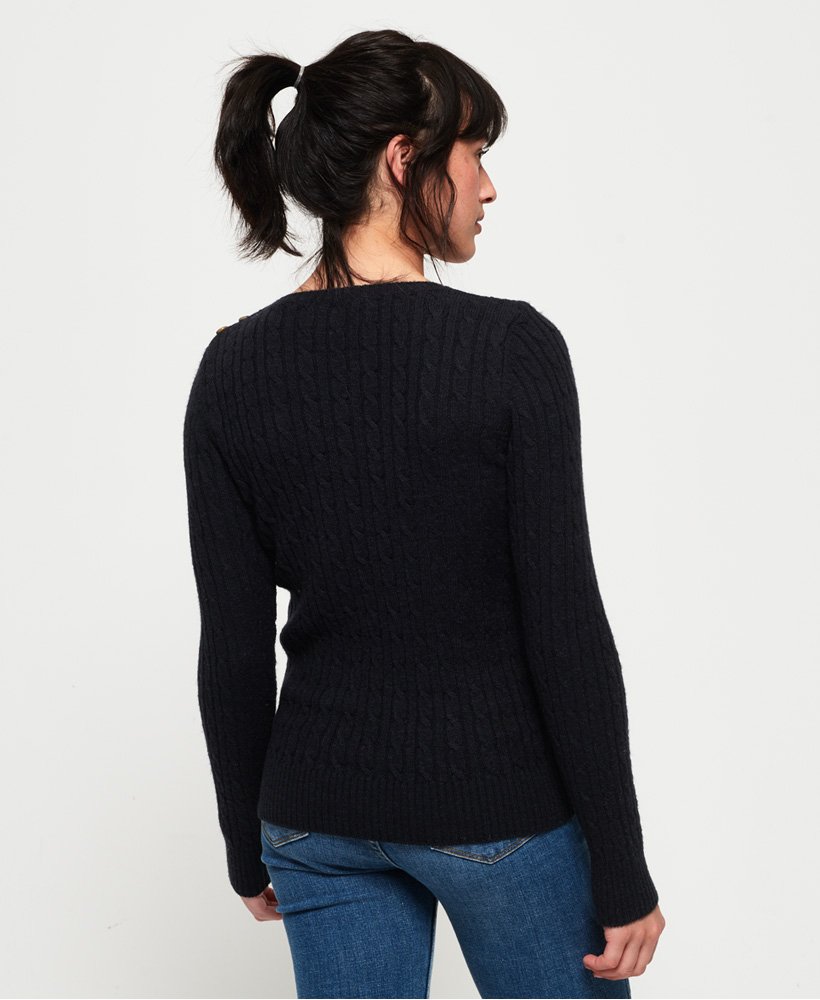 Superdry Croyde Cable Knit Jumper - Women's Womens Sweaters