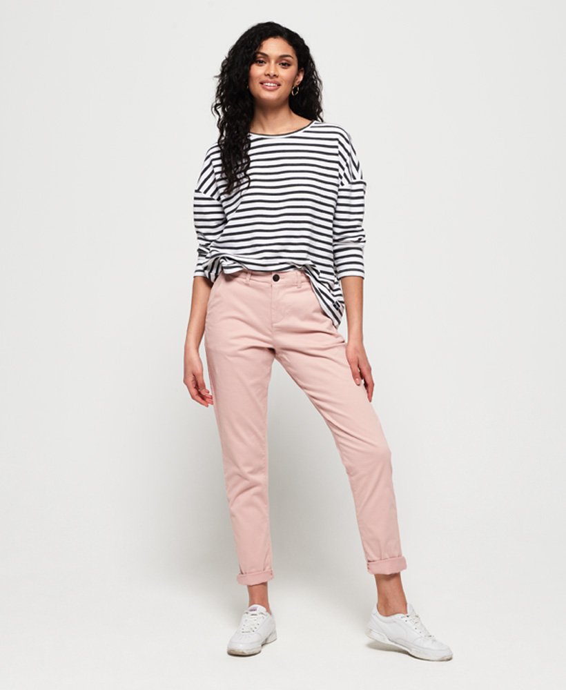 Womens - City Chino Pants in Sandy Rose | Superdry UK