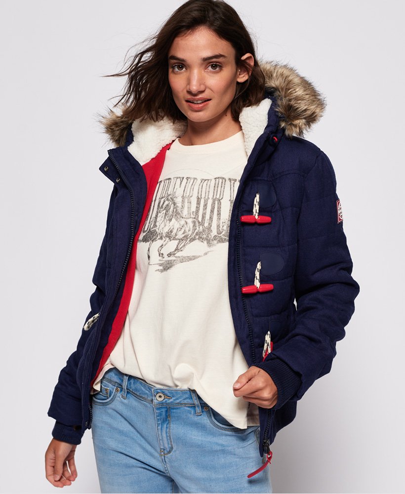 Drastisch in stand houden Komst Superdry Marl Toggle Puffle Jacket - Women's Womens Jackets