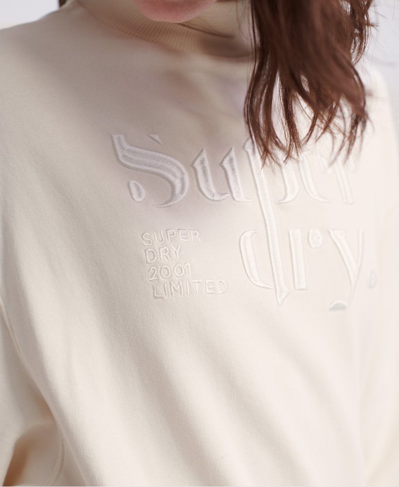 Superdry Ana collegegenser med høy og rund hals Dame Sale Superdry Ana collegegenser med høy og rund hals Dame Sale