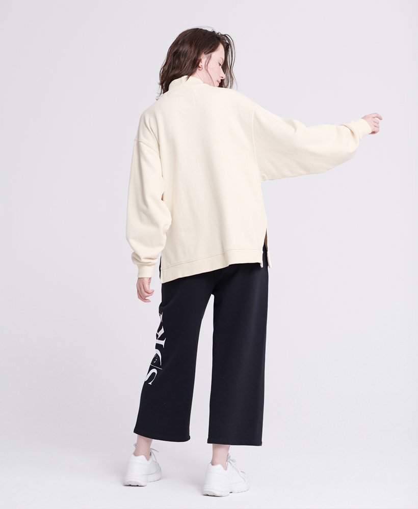 Superdry Ana collegegenser med høy og rund hals Dame Sale Superdry Ana collegegenser med høy og rund hals Dame Sale