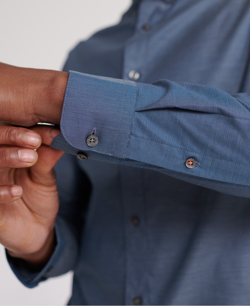 Mens Edit Button Down Shirt in French Blue Superdry
