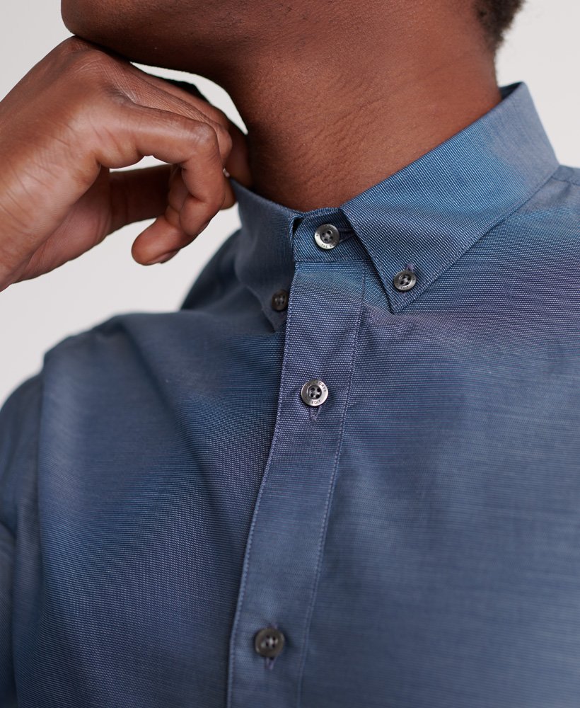 Mens Edit Button Down Shirt in French Blue Superdry