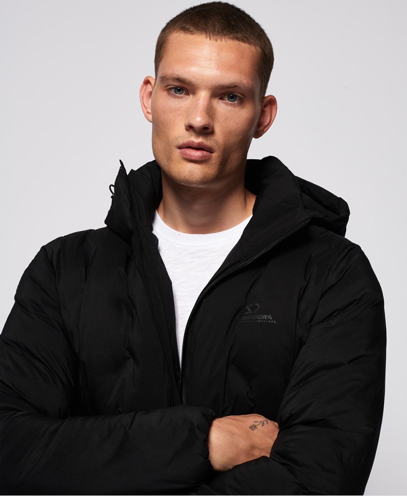 Men's - Echo Quilted Puffer Jacket in Jet Black | Superdry UK