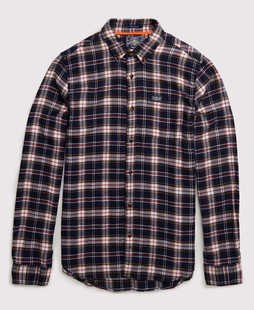 Men's - Workwear Long Sleeved Shirt in Navy | Superdry UK